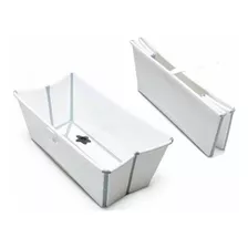 Banheira Dobrável Flexi Bath Branca Com Cinza Stokke Cor Branco Liso