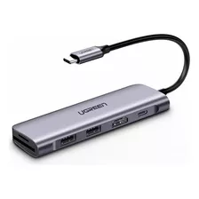 Hub 6 En 1 Usb C Ugreen Hdmi 4k 2usb 3.0 Sd/tf 100w Carga Pd