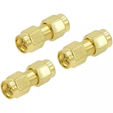 Vce 3pack Sma Macho A Macho Conector De Adaptador Coaxial Rf