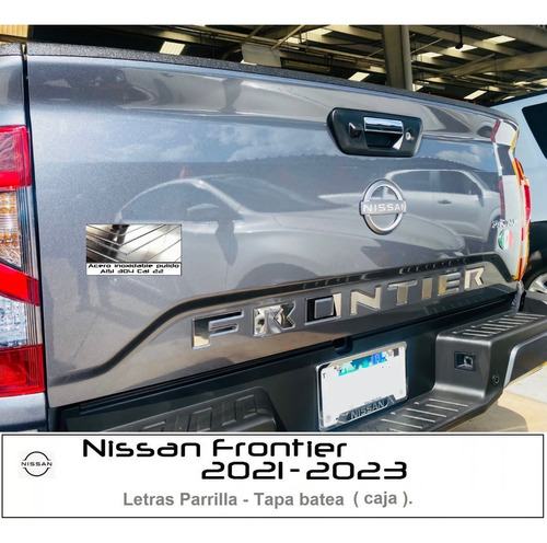 Letras Logotipo Nissan Frontier  2021 - 2024 Tapa Batea Foto 2