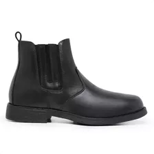 Bota Botina Masculina Casual Texana Preto Western Cano Curto