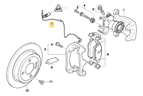 Sensor De Frenos Trasero Mini R57 Lci Cooper D2.0 Motor N47n Foto 3