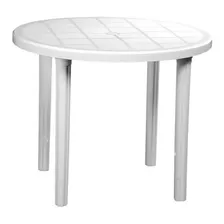 Mesa Circular Plastica 90x80 Cm Alto Voss 2000 Blanca