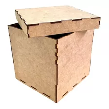 15 Cajas De Madera Mdf Regalo Fiesta 15x15x15cm