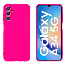 Capa Capinha Case Aveludada + Película 3d Para Galaxy A34 5g