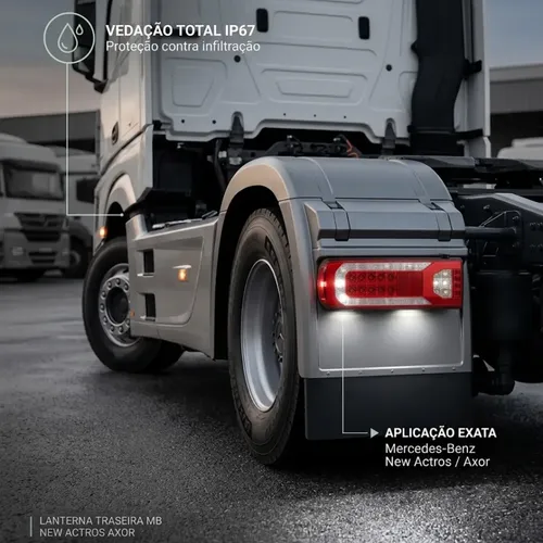 Lanterna Traseira Mb Mercedes New Actros Axor Lado Direito Direito/passageiro Vermelho — foto 5