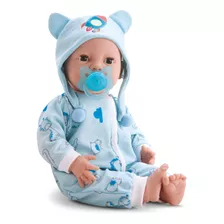 Boneco New Born Brincando De Pijama Corpo Macio Menino