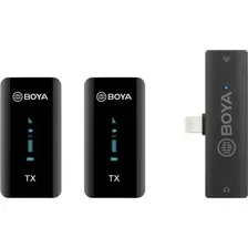 Micrófono Boya By-xm6-s4 Lapela De 2,4 Ghz Negro Para Dispositivos Ios