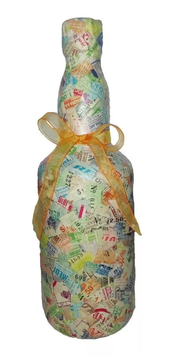 Adorno Botella Decorativa Cm Regalo Navidad Amor Casa Sala