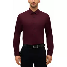 Camisa Formal Lisa Wrinkle Free Burdeo