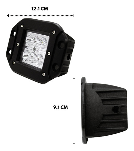 Faro 6 Led Empotrable Cree Jeep Ford (par) Foto 2