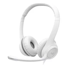 Auriculares Usb Logitech H390 Con Control De Volumen, Silenciadores, Color Blanco