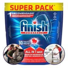 Detergente Finish Powerball All In 1 Max 60 Tabs