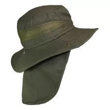 Sombrero Australiano De Taslon Con Aleron Pesca - Camping