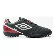 Chuteira Umbro Society Attack Eternal - Preto/vermelho