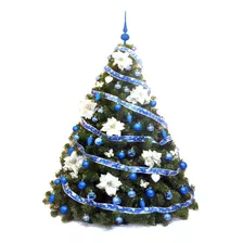 Árbol De Navidad Bariloche 1,80 Kit Azul. Blackfriday Color Azul/plata