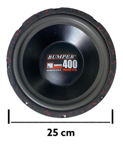 Subwoofer Bumper 10 PuLG Suspensin De Goma 400 Watts 4 Ohms Foto 4