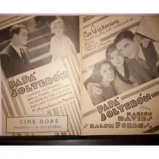 Programa De Cine Papá Solterón Original 1933