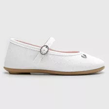 Sapato Sapatilha Pimpolho Branco Aplique De Coracao