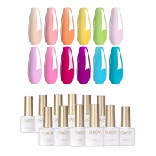 Gel Para Uñas 6+6 Colores Kit Gaoy