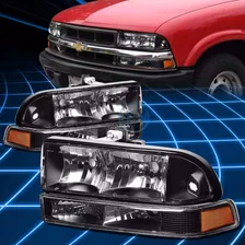 Chevrolet S10 / S-10 1998 - 2004 Juego Faros De Fondo Negro