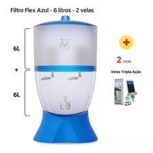 Filtro De Água Stefani Flex Azul 2 Velas 6lt+2v Tripla Ação