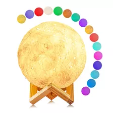 Lampara Luna 3d Luz Led Noche Usb Multicolor Decoracion Mesa