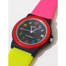Reloj Flipper Suizo Cuarzo Muy Coloridos, Combinables