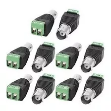 10 Pc Terminal Roscado Coaxial Cat5 A Bnc Hembra Balun Video