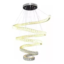 Lustre Cristal Espiral 8lp-18/4 Tamanho 850mm Pendente 168w