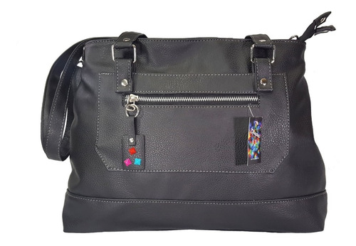 Bolso De Mujer Grande Doble A4 Eco Cuero Pu Promoción!!!