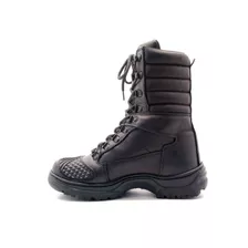 Bota Coturno Militar Moto Azimute Couro Tamanho Especial