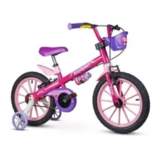 Bicicleta Aro 16 Top Girls Rosa Menina - Nathor