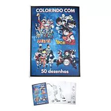 Kit 50 Desenhos Infantil Para Colorir Anime Promoção