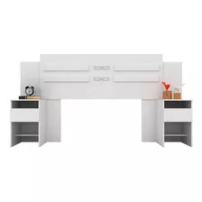  Cabeceira De Cama Box Demóbile Triunfo Casal 236cm X 116cm Branca