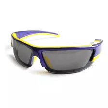 Lentes Deportivos Wallis Armazón Morado/amarillo Micas Humo