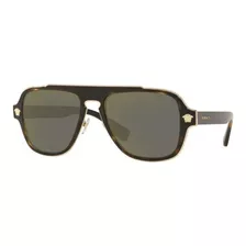 Lentes De Sol Versace Hombre Ve2199 12524t Gold Mirror Carey