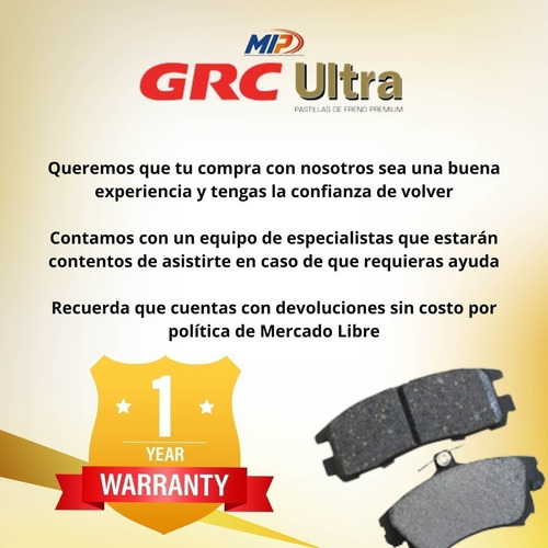 Balatas Delanteras Para Kia Soul 2020 Grc Ultra Ceramic Foto 5