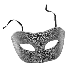 Máscara De Mascarada Veneciana Agrietada Suministros Negro