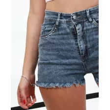 Short Elastizado Con Tachitas De Mujer - Talles Grandes