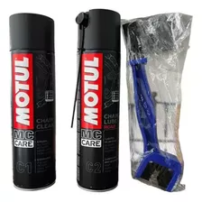 Kit Mantenimiento Cadena De Moto Motul C1 + C2 + Cepillo