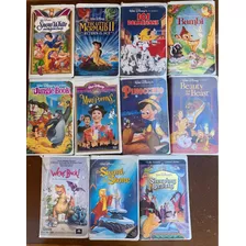 Lote De 12 Vhs Disney Classic Black Diamond Y Masterpiece