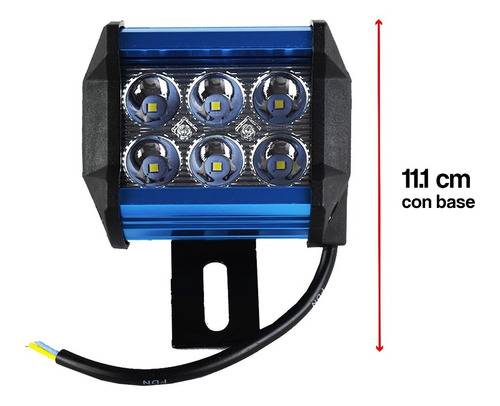 Par Faro 6 Hiper Led 4x2 Aux. Dually C/est Carcasa De Color  Foto 5