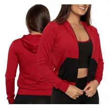 Jaqueta Blusa Corta Vento Feminino Casaco Com Bolso E Toca