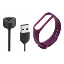 Malla Para Xiaomi Mi Band 6 + Cable Usb Cargador Smartwatch