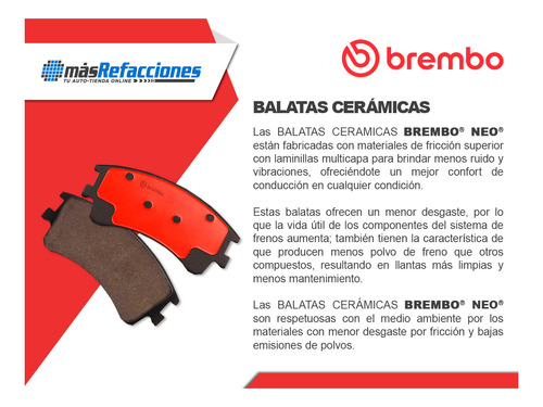 Balatas Cermicas Delanteras Suzuki Ignis 2017-2021 Brembo Foto 5