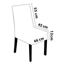 Capa Para Cadeira De Malha Suplex Arabescos Kit 6 Unidades