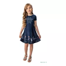 Vestido Infantil Menina Verão Calor Algodão Disney Frozen Ii