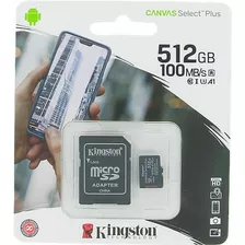 Tarjeta De Memoria Kingston 512gb Canvas Select 100 Mb/seg