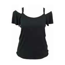 Blusa Cigana Viscolycra Lisa Preta Plus Size Tam. Gg Ao G5 